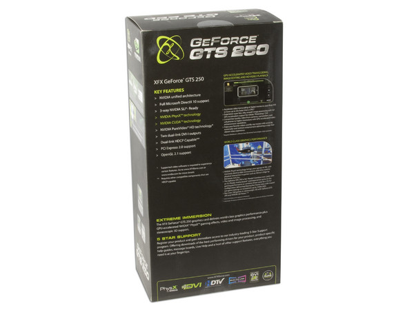 Tarjeta de Video XFX NVIDIA GeForce GTS 250, 1GB DDR3. Puerto PCI Express 2.0
Incluye el Juego Call of Duty 4