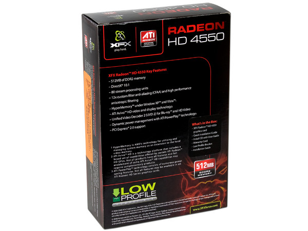 Tarjeta de Video XFX Radeon HD 4550, 512MB DDR2, HDMI, DVI,  DirectX 10.1, Puerto PCI Express 2.0