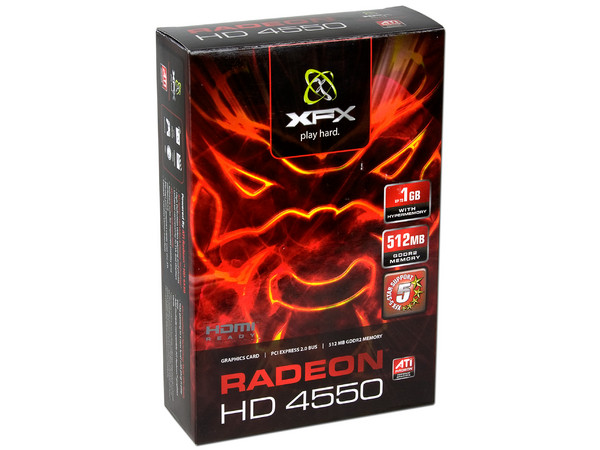 Tarjeta de Video XFX Radeon HD 4550, 512MB DDR2, HDMI, DVI,  DirectX 10.1, Puerto PCI Express 2.0