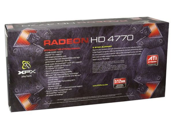 Tarjeta de Video XFX HD 4770, 512MB DDR5, Salida a TV, DirectX 10.1, Puerto PCI Express 2.0