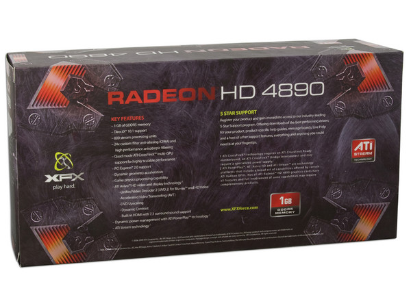 Tarjeta de Video XFX ATI Radeon HD 4890, 1GB DDR5, Salida a TV, DirectX 10.1, Puerto PCI Express 2.0