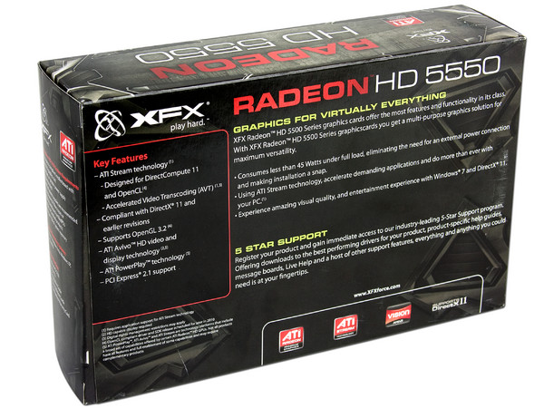 Tarjeta de Video XFX Radeon HD 5550, 1GB DDR2, HDMI, DVI, DirectX 11, Puerto PCI Express 2.1
