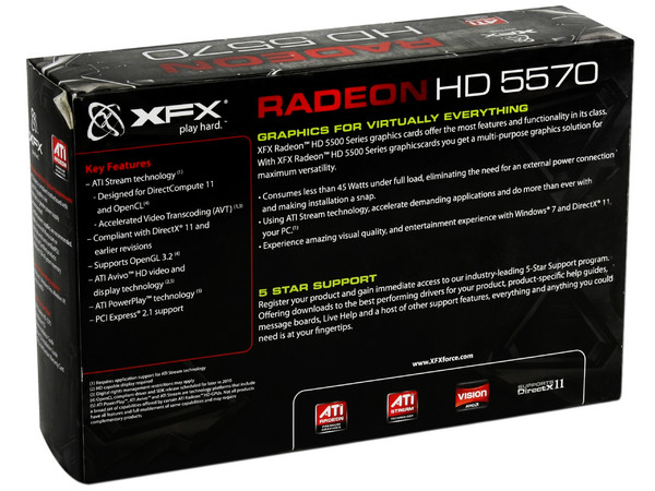 Tarjeta de Video XFX Radeon HD 5570, 1GB DDR2, HDMI, DVI, DirectX 11, Puerto PCI Express 2.1