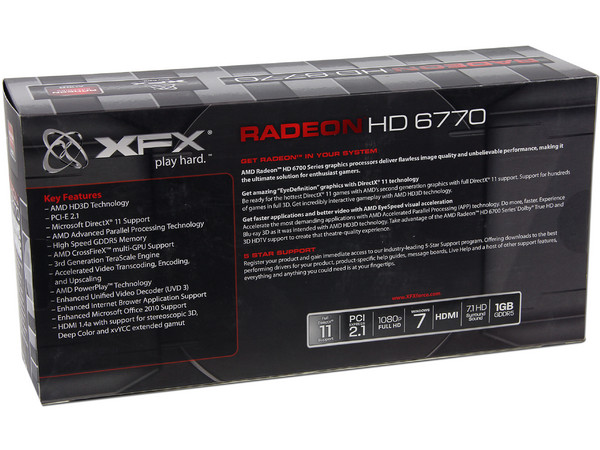 Tarjeta de Video XFX Radeon HD 6770, 1GB GDDR5, HDMI, DVI, DirectX 11, Puerto PCI Express 2.1