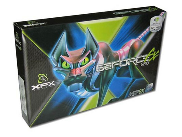 T. de Video XFX nVidia GeForce FX 5200 con 128MB DDR, AGP 8x con Salida a TV