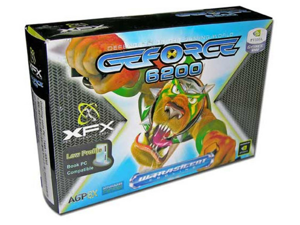 T. de Video XFX GeForce 6200 con 256MB DDR, AGP 8x y Salida a TV.