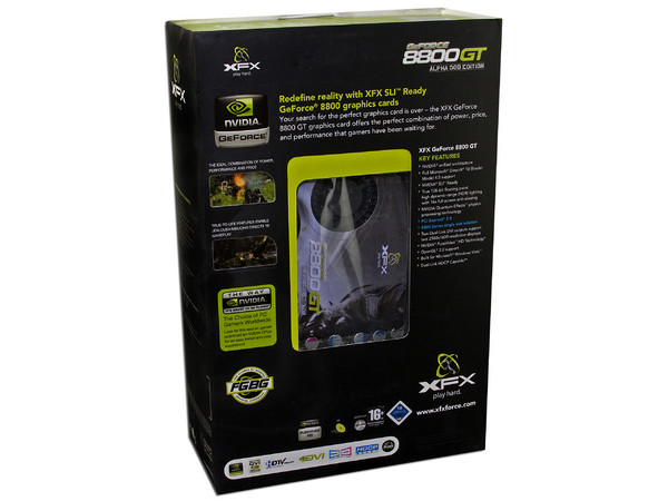 Tarjeta de Video XFX GeForce 8800GT, 512MB DDR3, Dual DVI, Salida a TV/HDTV. DirectX 10. Puerto PCI Express 2.0.
Incluye el juego Company of Heroes