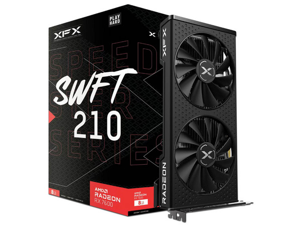 Tarjeta de Video AMD Radeon RX 7600 XFX Speedster SWFT 210, 8GB GDDR6, 1xHDMI, 3xDisplayPort, PCI Express 4.0