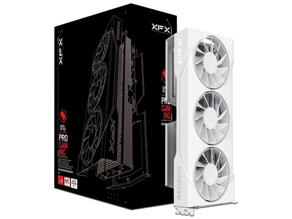 Tarjeta de Video AMD Radeon RX 9060 XT XFX SWIFT OC White, 16GB GDDR6, 1xHDMI, 2xDisplayPort, PCI Express 5.0, Color Blanco.