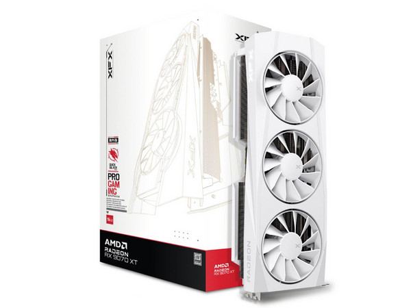 Tarjeta de Video AMD Radeon RX 9070 XT XFX Quicksilver, 16GB GDDR6, 1xHDMI, 3xDisplayPort, PCI Express 5.0, Color Blanco