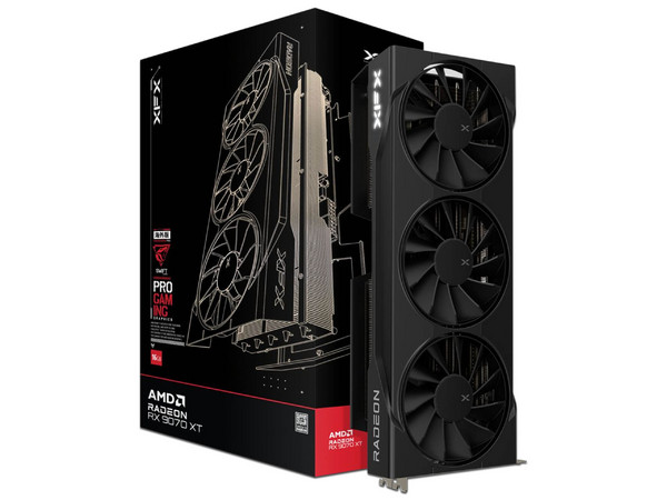 Tarjeta de Video AMD Radeon  RX 9070 XT XFX Speedster Swift, 16GB GDDR6, 1xHDMI, 3xDisplayPort, PCI Express 5.0
