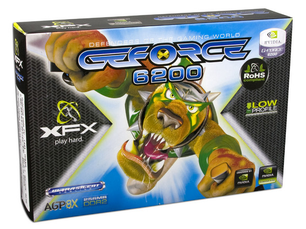 Tarjeta de Video XFX GeForce 6200 con 256MB, Salida a TV.  AGP 8x