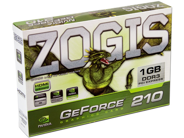 Tarjeta de Video Zogis NVIDIA GeForce 210, 1GB GDDR3, HDMI, DVI, Puerto PCI Express x16 2.0.