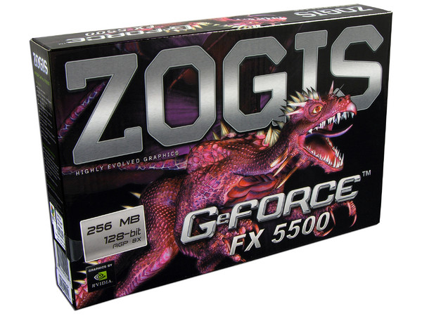 Tarjeta de Video ZOGIS nVidia GeForce FX 5500 con 256MB, Salida a TV. Puerto AGP 8X.