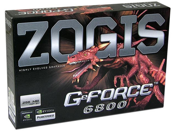 T. de Video ZOGIS nVidia GeForce 6800 con 256MB (128bits), Salida a TV. Puerto AGP 8X.