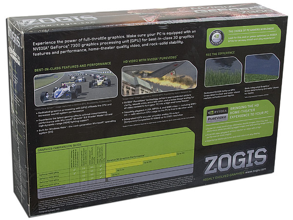 Tarjeta de Video ZOGIS nVidia GeForce 7300 GS, 256MB (512MB con Turbocache), Salida a TV. Puerto PCI Express x16