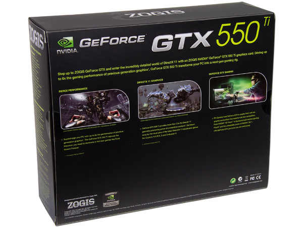 Tarjeta de Video ZOGIS NVIDIA GeForce GTX 550 Ti, 1GB DDR5, Mini HDMI, Dual-Link DVI, DirectX 11, Puerto PCI Express 2.0