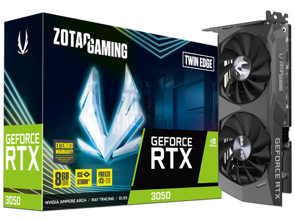 Tarjeta de Video NVIDIA GeForce RTX 3050 ZOTAC Twin Edge, 8GB GDDR6, 1xHDMI 2.1, 3xDisplayPort 1.4a, PCI Express 4.0