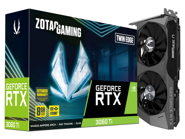Tarjeta de Video NVIDIA GeForce RTX 3060 Ti ZOTAC Twin Edge LHR, 8GB GDDR6, 1xHDMI 2.1, 3xDisplayPort 1.4, PCI Express x16 4.0.