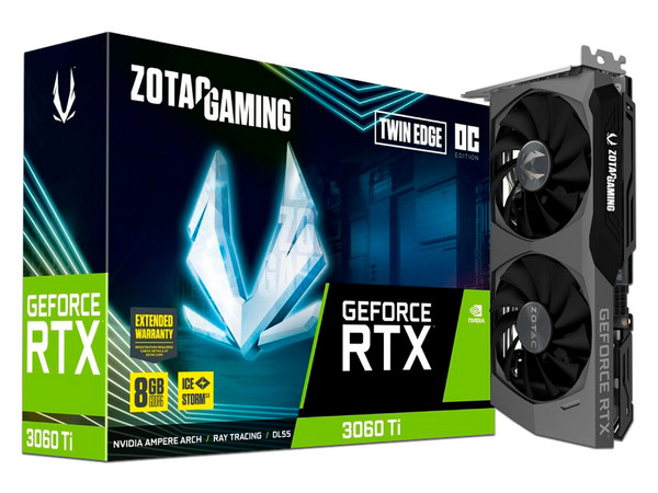 Tarjeta de Video NVIDIA GeForce RTX 3060 Ti ZOTAC Twin Edge OC LHR, 8GB GDDR6, 1xHDMI, 3xDisplayPort, PCI Express x16 4.0.
