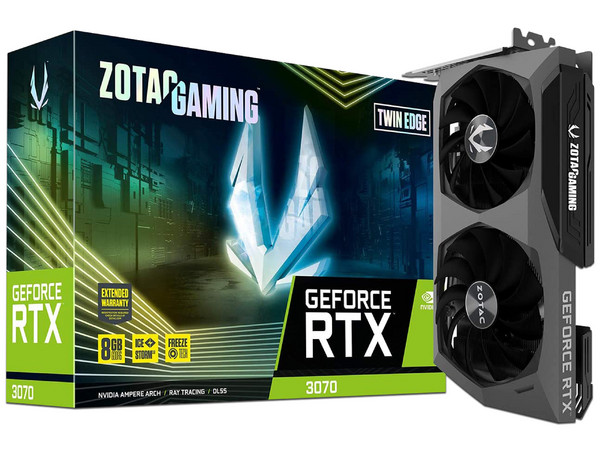 Tarjeta de Video NVIDIA GeForce RTX 3070 ZOTAC Twin Edge LHR, 8GB GDDR6, 1xHDMI, 3xDisplayPort, PCI Express x16 4.0.