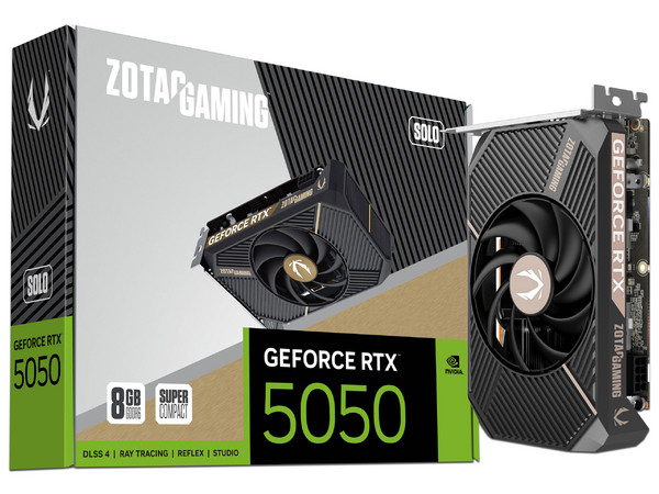 Tarjeta de Video NVIDIA GeForce RTX 5050 ZOTAC SOLO, 8GB GDDR6, 1xHDMI, 3xDisplayPort, PCI Express x16 5.0