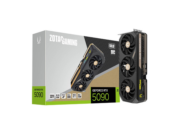 Tarjeta de Video NVIDIA GeForce RTX 5090 ZOTAC SOLID OC, 32GB GDDR7, 1xHDMI, 3xDisplayPort, PCI Express 5.0.