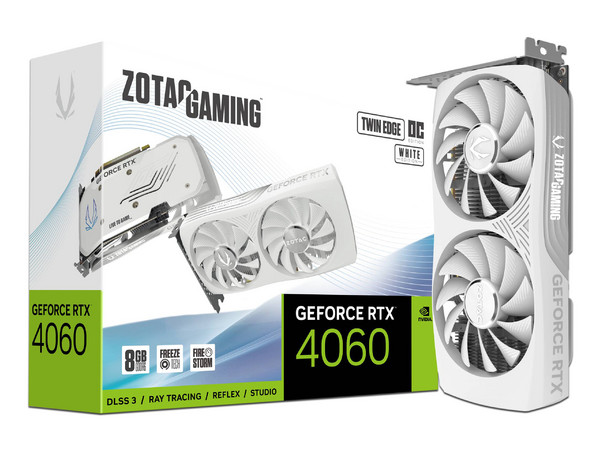 Tarjeta de Video ZOTAC Gaming NVIDIA GeForce RTX 4060 Twin Edge OC, 8GB GDDR6, 1xHDMI, 3xDisplayPort, PCI Express 4.0, Color Blanco

