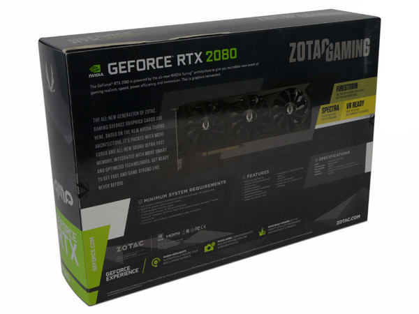 Tarjeta de Video NVIDIA GeForce RTX 2080 ZOTAC, 8GB GDDR6, 1xHDMI, 1xUSB-C, 3xDisplayPort, PCI Express 3.0
