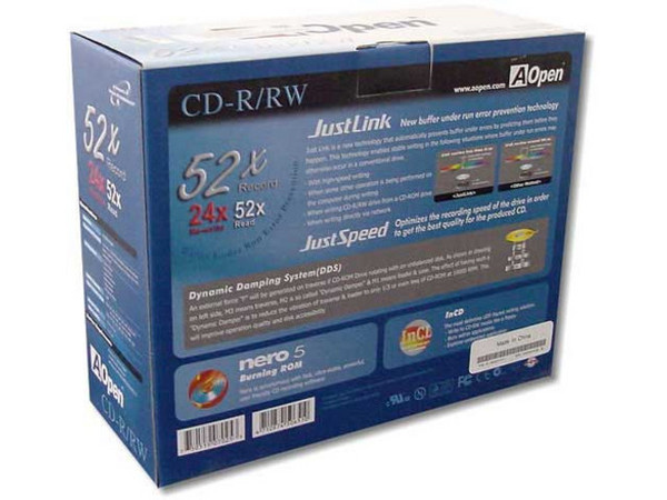 Quemador de CDs AOpen 5224, Graba/Regraba/Lee: 52x/24x/52x, Interno, Interfase IDE.