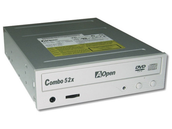 Combo AOpen : Quemador de CDs Graba/Regraba/Lee: 52x/32x/52x y lee DVD-ROM.