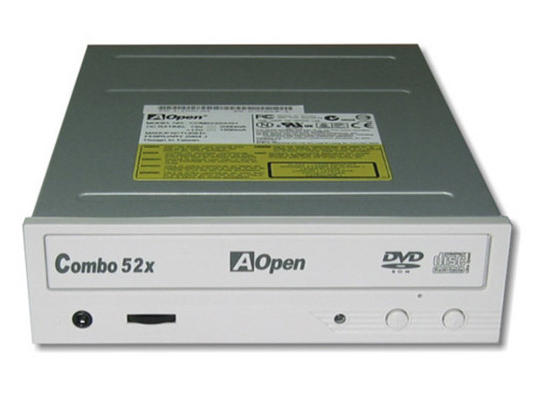 Combo AOpen : Quemador de CDs Graba/Regraba/Lee: 52x/32x/52x y lee DVD-ROM.