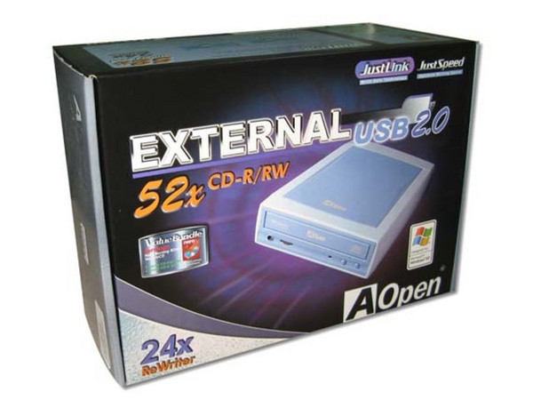 Quemador de CDs AOpen, Externo, Graba/Regraba/Lee: 52x/24x/52x, Interfase USB.