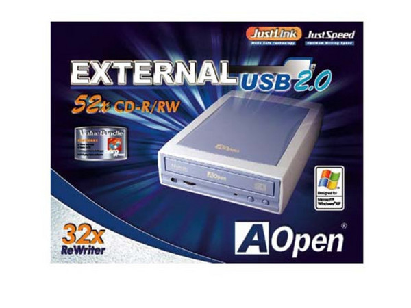 Quemador de CDs AOpen, Externo, Graba/Regraba/Lee: 52x/32x/52x, USB 2.0