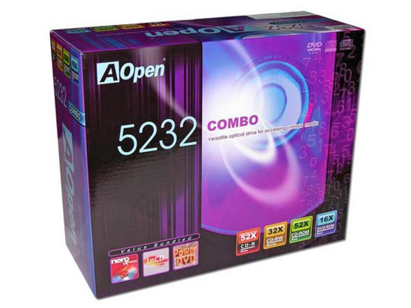 Combo AOpen Quemador de CDs Graba/Regraba/Lee: 52x/32x/52x y lee DVD-ROM 16X.