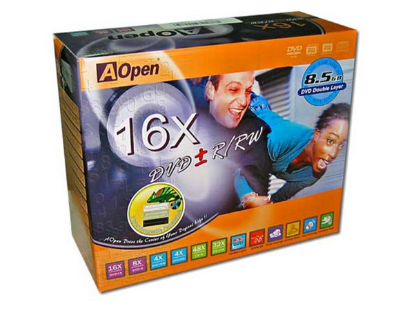Quemador AOpen, Multiformato(DVD/CD-RW):
DVD+RW: Graba/Regraba/Lee: 16x/4x/16x,
DVD+R DL: Graba/Lee: 2.4X,
DVD-RW: Graba/Regraba/Lee: 8x/4x/16x,
CD-RW: Graba/Regraba/Lee: 48x/32x/48x