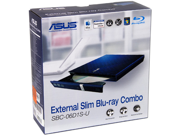 Combo ASUS Lectora de Discos Blu-ray y Quemadora de DVD/CD, Externa, 8X, USB 2.0.