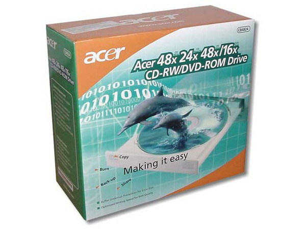 Quemador y DVD Acer, Graba/Regraba/Lee : 48X/24X/48X y DVD de 16X
