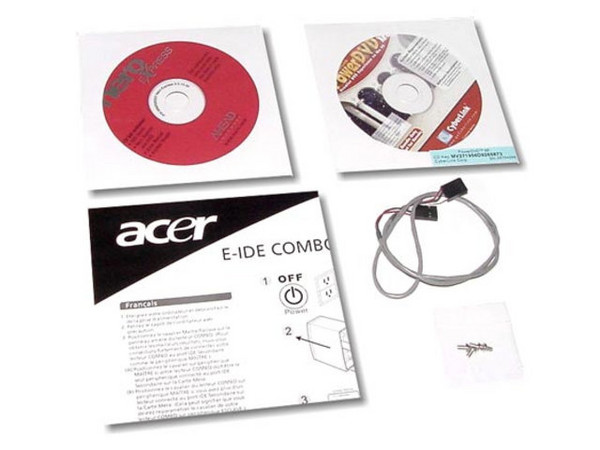 Quemador y DVD Acer, Graba/Regraba/Lee : 48X/24X/48X y DVD de 16X