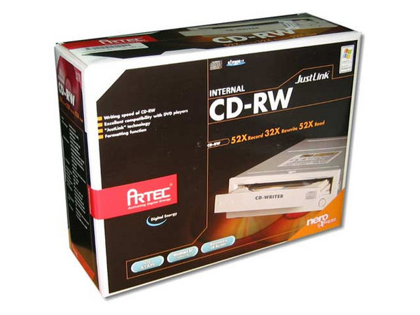 Quemador de CDs Artec, Interno, Velocidades Graba/Regraba/Lee : 52x/32x/52x.