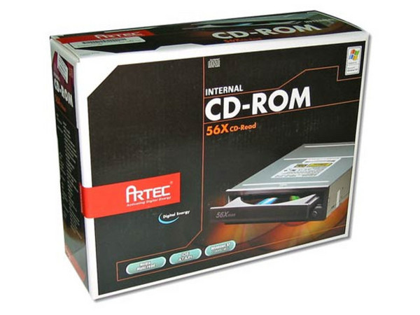 Unidad CD-ROM ARTEC Interno 56X, Interfase IDE, Color Negro