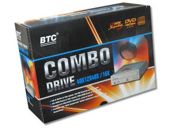 Combo: Quemador de CDs 40x/12x/40x y DVD 16x