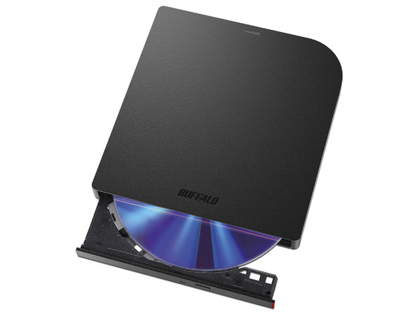 Grabador de Blu-Ray Externo Buffalo MediaStation 6X TAA, USB 3.2, compatible con Blu-ray, DVD y CD. Color Negro.