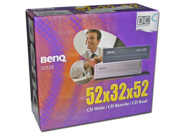 Quemador de CDs BenQ, Graba/Regraba/Lee: 52X/32X/52X. Color Negro