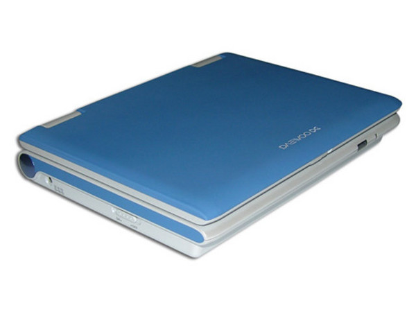 DVD Portátil Daewoo con Pantalla LCD Widescreen de 7”, Multiregión, Color Azul con Plateado
