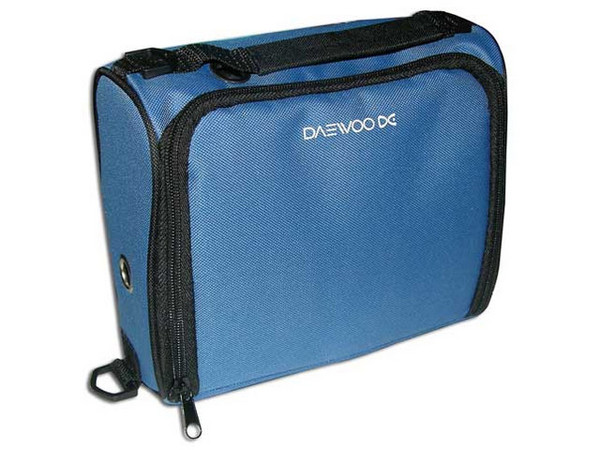 DVD Portátil Daewoo con Pantalla LCD Widescreen de 7”, Multiregión, Color Azul con Plateado