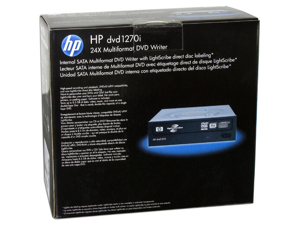 Quemador HP 1270i, Lightscribe! Serial ATA::
DVD+RW: Graba/Regraba/Lee: 24x/8x/16x,
DVD+R DL: 12x, DVD-R DL: 12x, DVD-RAM: 12x,
DVD-RW: Graba/Regraba/Lee: 22x/6x/16x,
CD-RW: Graba/Regraba/Lee: 48x/32x/48x