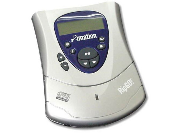 Imation RipGO!, Quemador y MP3 Player portátil, graba en CD-R de 80 mm