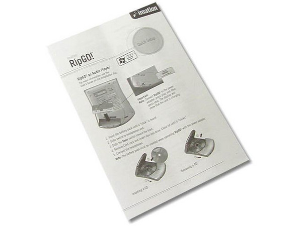 Imation RipGO!, Quemador y MP3 Player portátil, graba en CD-R de 80 mm