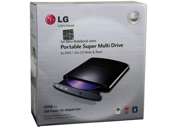 Quemador LG Externo Slim USB 2.0, Negro:
no necesita cable de alimentación,
DVD+RW: Graba/Regraba/Lee: 8x/8x/8x,
DVD+R DL: Graba 6X, DVD-R DL: Graba 6X,
DVD-RW: Graba/Regraba/Lee: 8x/6x/8x,
CD-RW: Graba/Regraba/Lee: 24x/24x/24x